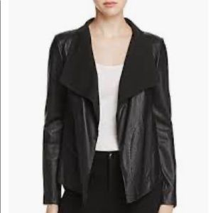 Donna Karan open leather jacket